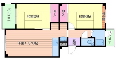 都島コーポの間取り