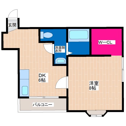 【大阪市平野区長吉長原東のマンションの間取り】