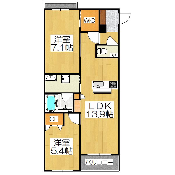 シャーメゾン京都旧二条の間取り