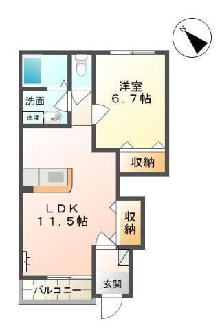 山形市鈴川町のアパートの間取り