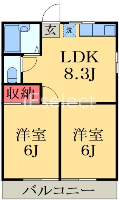 岡野ハイツ栗山の間取り