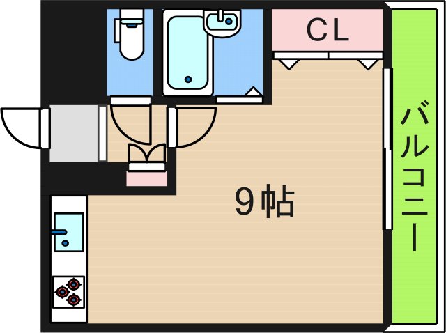 キューブ御崎の間取り