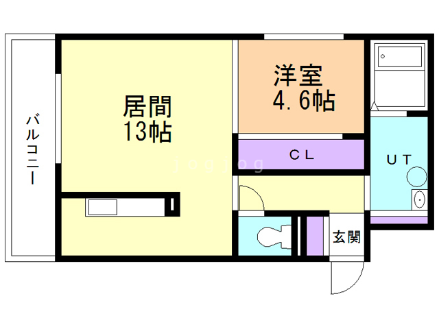 札幌市北区麻生町のマンションの間取り