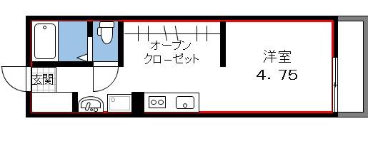 広島市安佐南区大塚東のアパートの間取り