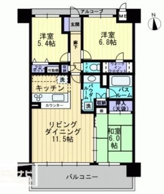 アルファステイツ高松駅前の間取り