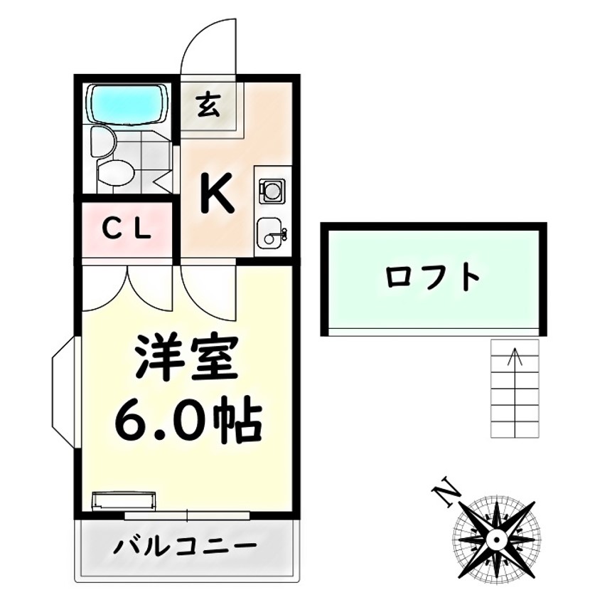 名古屋市南区外山のアパートの間取り