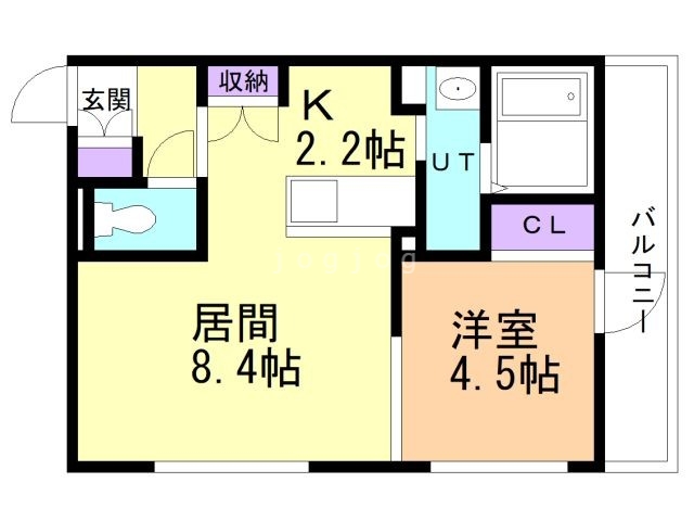 札幌市北区北三十五条西のマンションの間取り