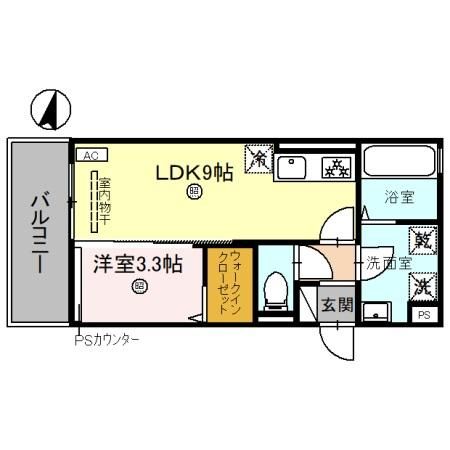 和歌山市弁財天丁のアパートの間取り