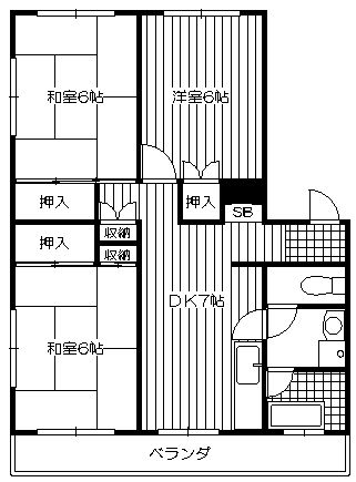 コーポ岩戸の間取り