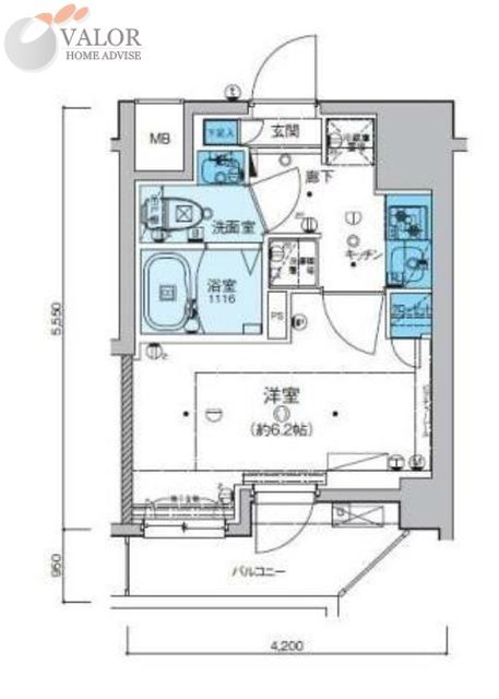 横浜市南区新川町のマンションの間取り