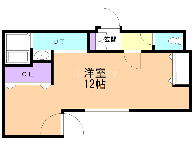 札幌市西区発寒三条のマンションの間取り