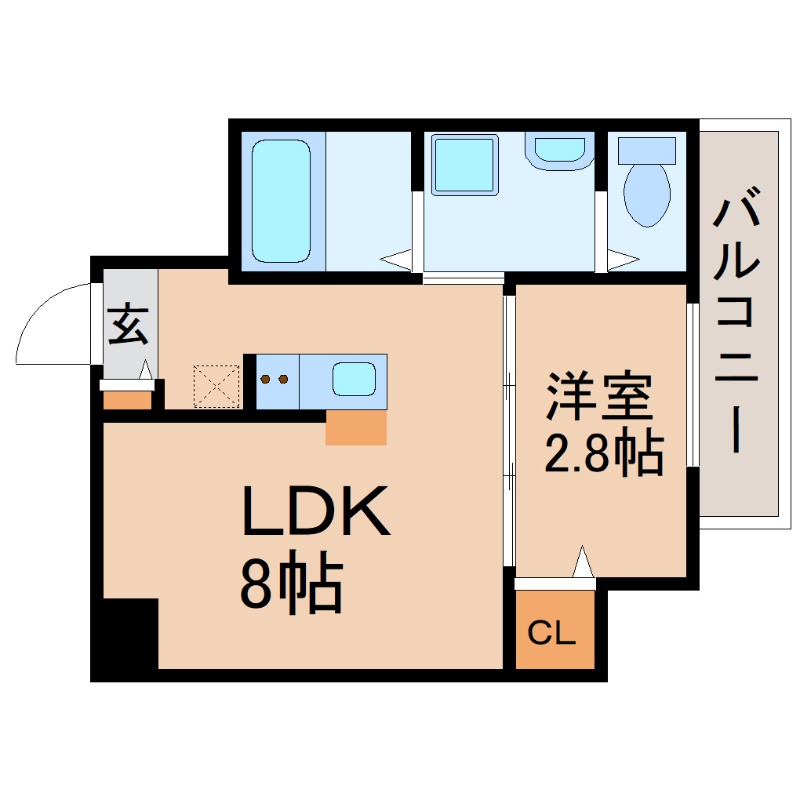 尼崎市杭瀬北新町のマンションの間取り