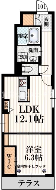 杉並区方南のアパートの間取り