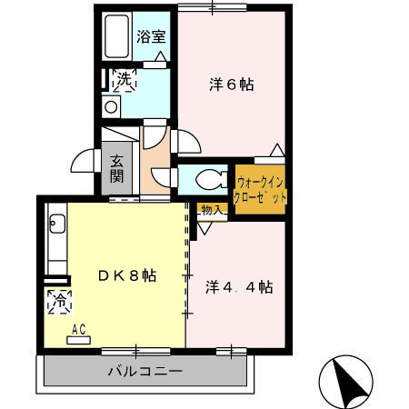 大府市長根町のアパートの間取り