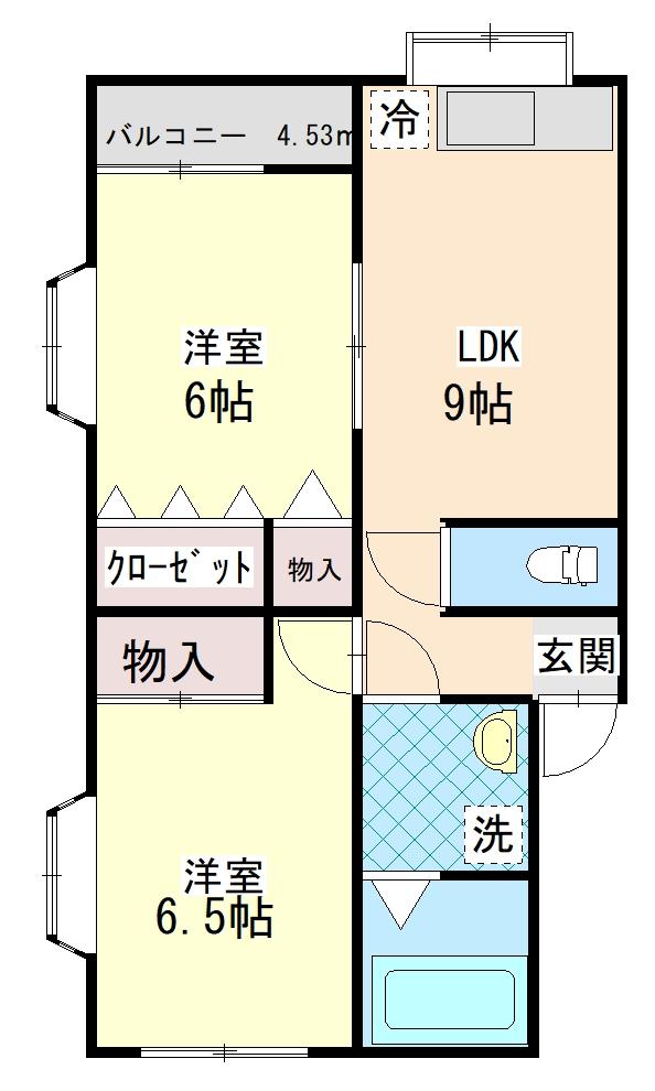 アートハイツC棟の間取り