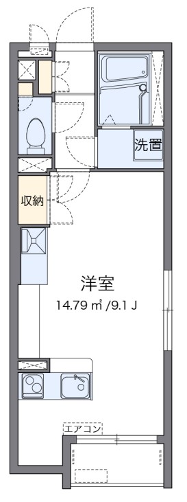 横浜市港南区下永谷のアパートの間取り