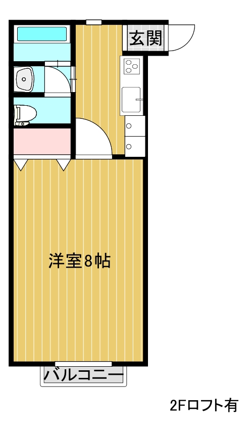 新潟市秋葉区田家のアパートの間取り