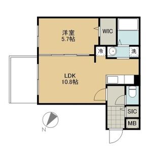 札幌市厚別区厚別中央二条のマンションの間取り