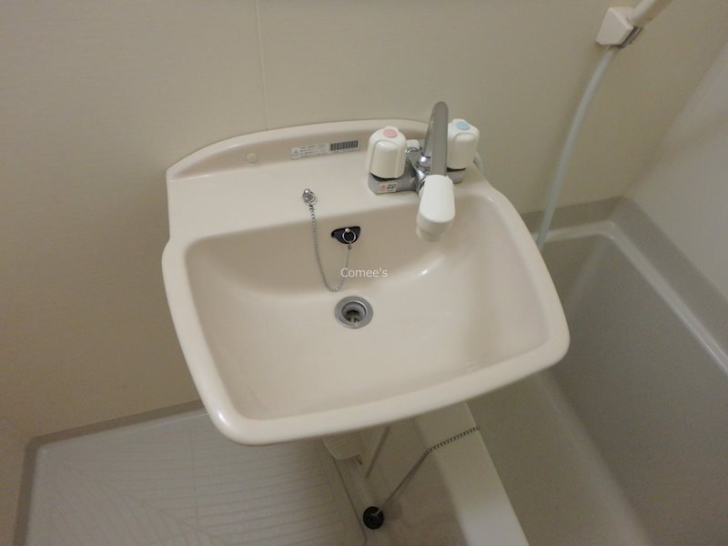 洗面設備　洗面台はバスルームに設置されています