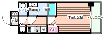 プレサンス扇町駅前の間取り