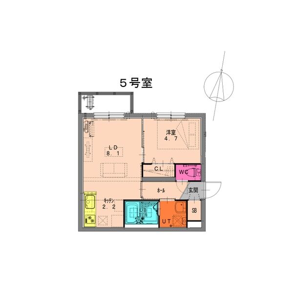 地下鉄南北線 中の島駅 徒歩5分 4階建 築3年の間取り写真