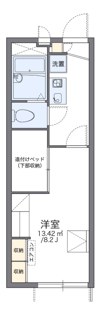 レオパレスヒライIVの間取り写真