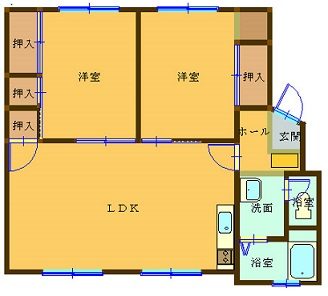 【プラザハイツ・シンデン　307号の間取り】