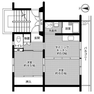 ビレッジハウス久手 3号棟の間取り