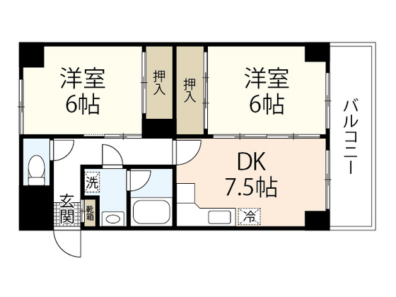 市川マンションの間取り