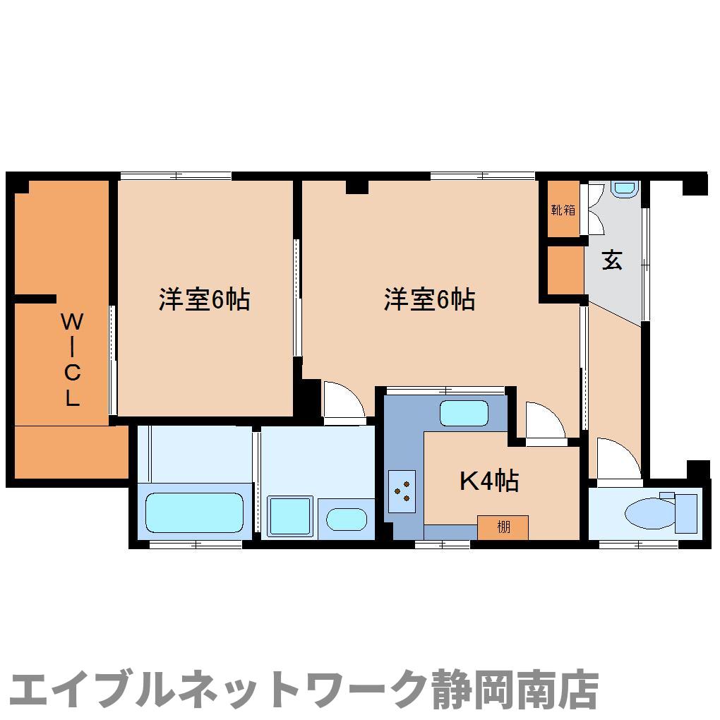 静岡市駿河区馬渕のマンションの間取り