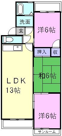 津市大谷町のマンションの間取り