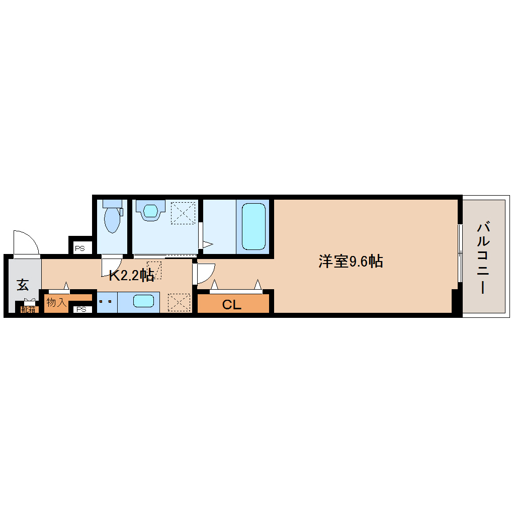 大和高田市日之出町のアパートの間取り