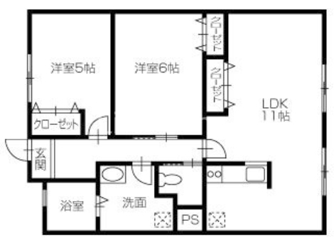 第2眉山マンションA棟の間取り