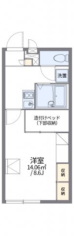 レオパレスドウージェーム紀ノ川の間取り