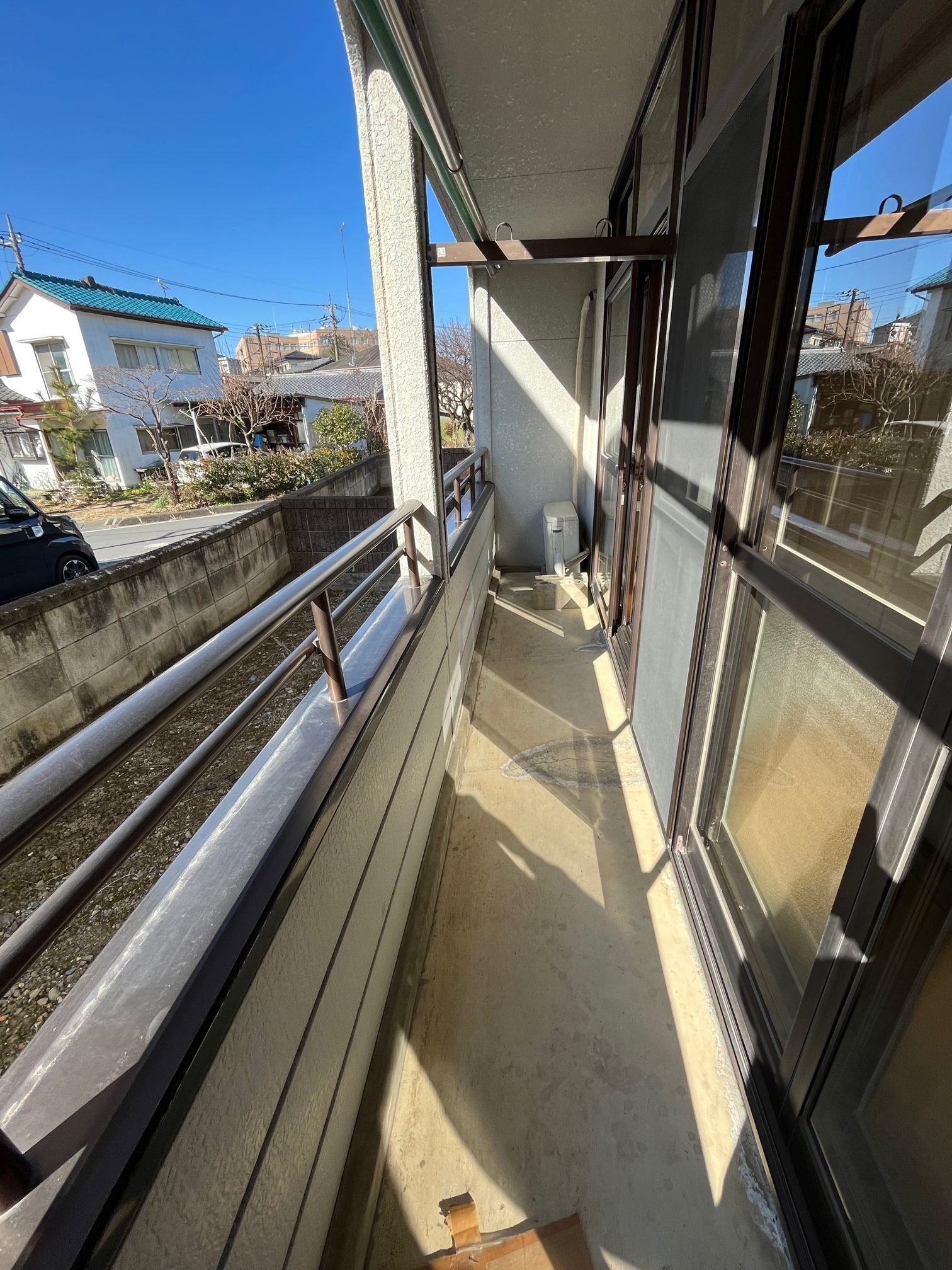 バルコニー　布団干し放題