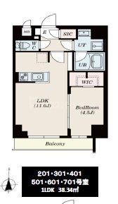 S-RESIDENCE錦糸町Southの間取り