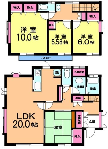 千葉県印西市木刈６（一戸建）の賃貸物件の間取り