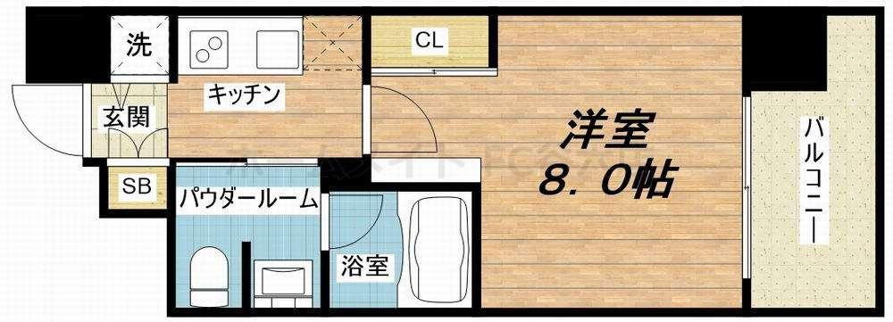 エスライズ北堀江スワンの間取り