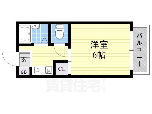 【大阪市住吉区遠里小野のマンションの間取り】