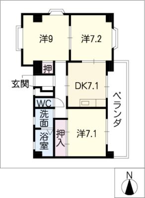 サンハイツ１１の間取り