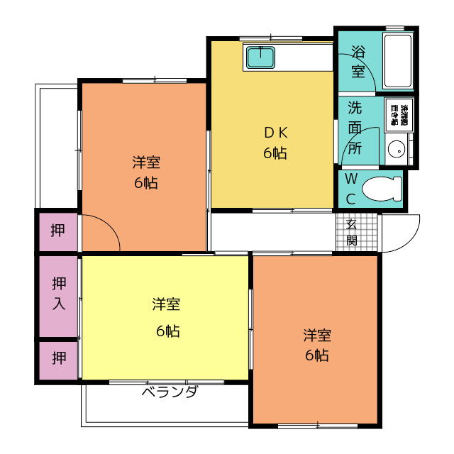 阿久比ハイネスの間取り