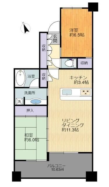 船橋市山手のマンションの間取り