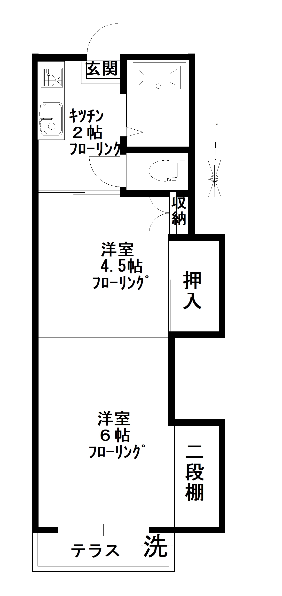 コーポ佐須の間取り