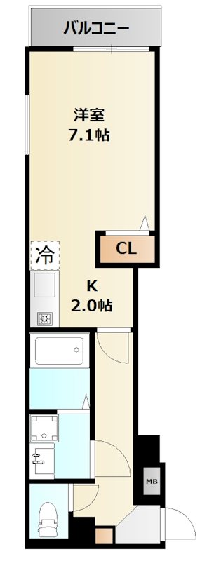 ミリアビタ弁天の間取り