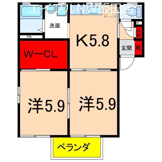 サウスシャトーAの間取り