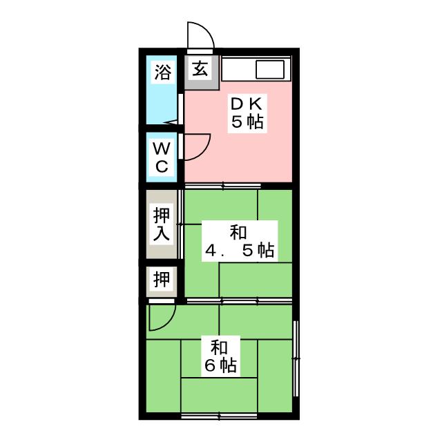 コーポ城見の間取り