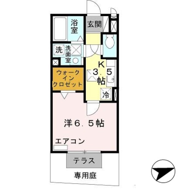 【和歌山市島崎町のアパートの間取り】