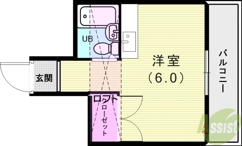 神戸市垂水区泉が丘のアパートの間取り