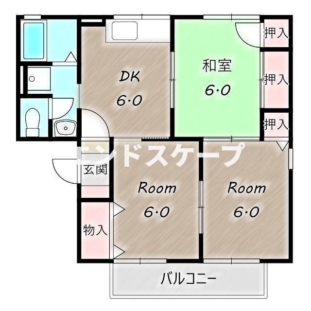 高崎市浜尻町のアパートの間取り