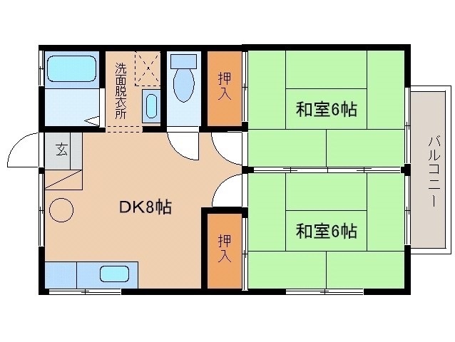 ハイツＢｅ－２の間取り